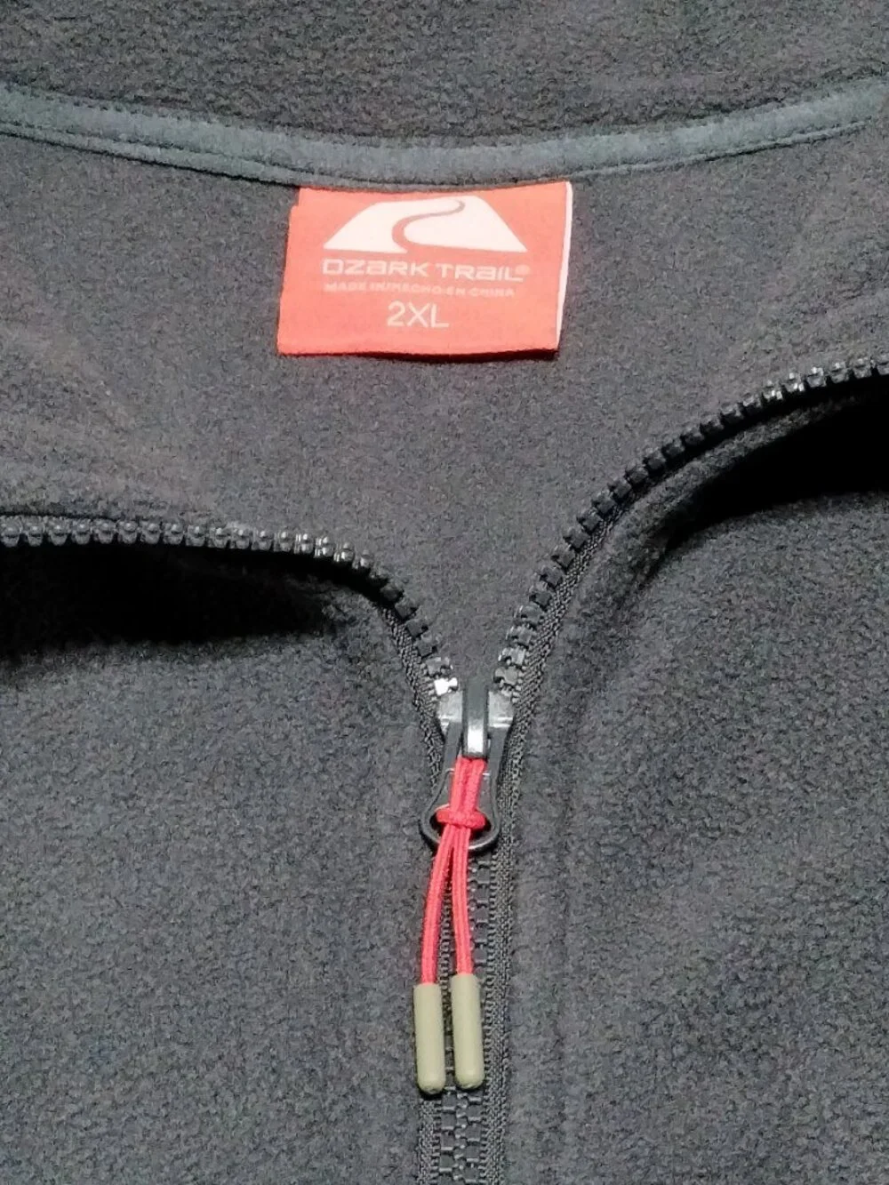 Ozark Trail Men's Polar Fleece soft warm Jacket Full Zip Gray size XXL Brand new